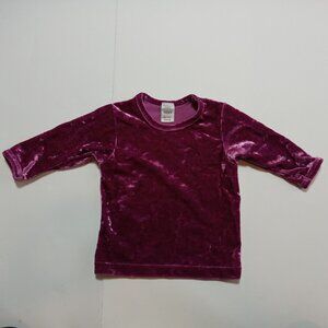 NEXT Pink Velour Top Shirt Baby Girl 3-6 Months up to 18 lbs Holiday Party